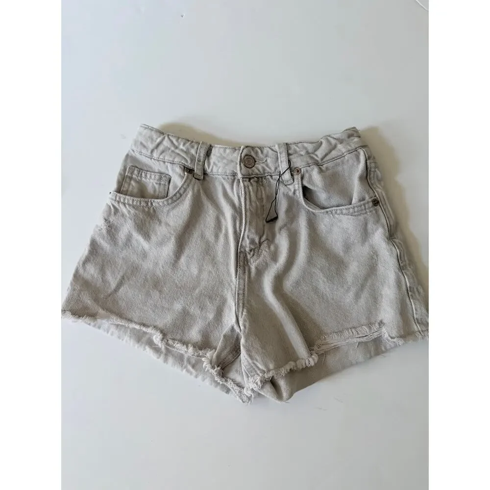 Zara Girls Gray Denim Shorts - Size 11/12 - Stylish & Comfy!